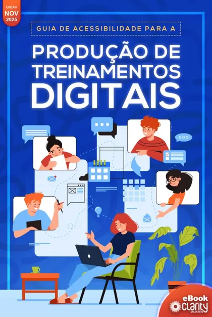 Capa do material Guia de Acessibilidade para a produção de treinamentos digitais