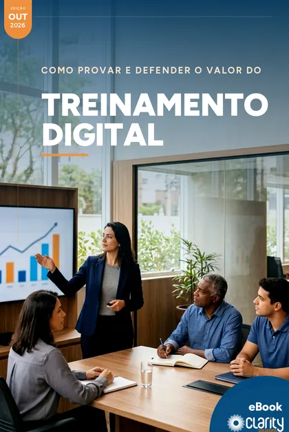 Capa do material Como provar e defender o valor do treinamento digital
