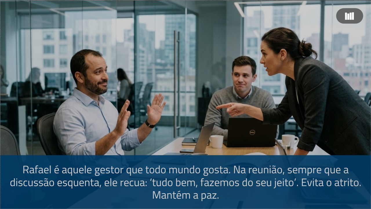Casos do dia a dia da liderança abrem cada módulo