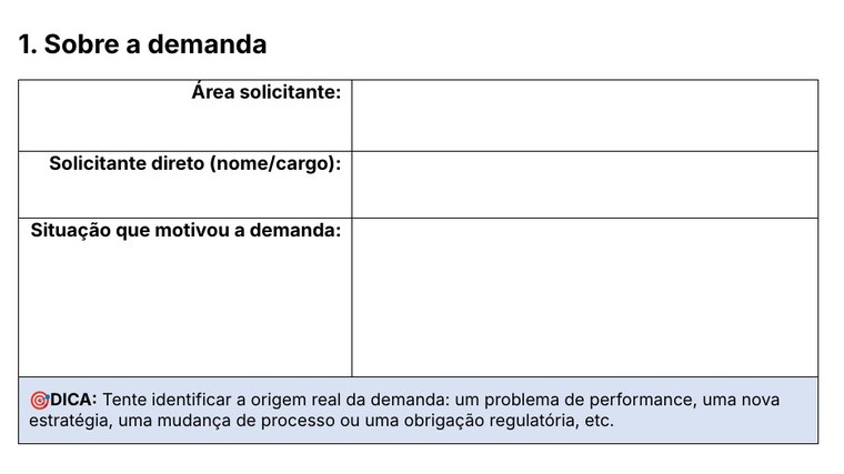1. Sobre a demanda