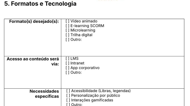 5. Formatos e tecnologia